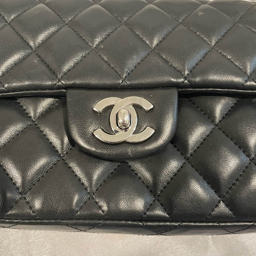 Chanel e/w flap bag worn gently